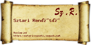 Sztari Renátó névjegykártya