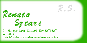 renato sztari business card